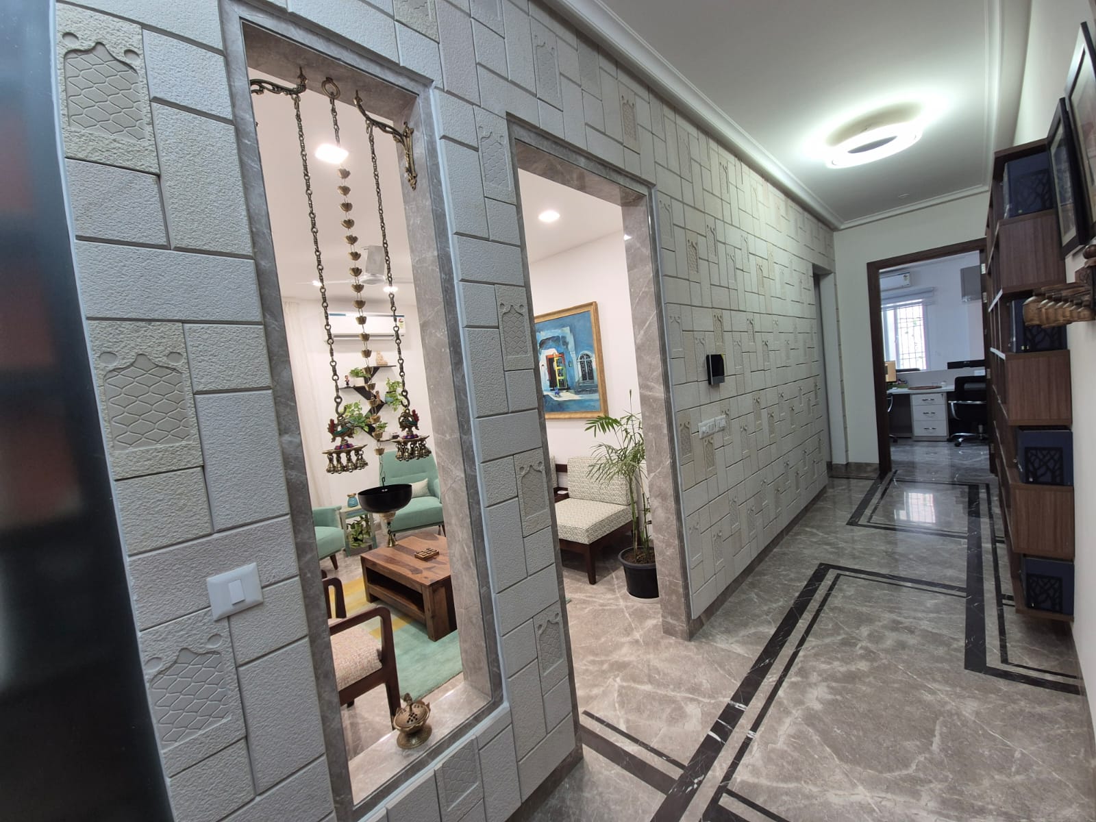 Designer Monument Jharokha Stone Wall Cladding in White